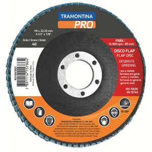 Disco Flap 4.1/2" Grano 40 Tramontina Pro