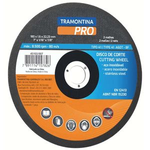 Disco De Corte Fino Para Aceros Inoxidables 9" Tramontina Pro
