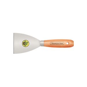 Espátula Metálica Rígida 8 Cm Con Mango De Madera Tramontina