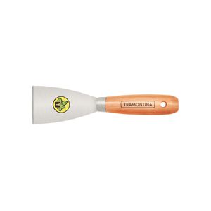 Espátula Metálica Rígida 6 Cm Con Mango De Madera Tramontina