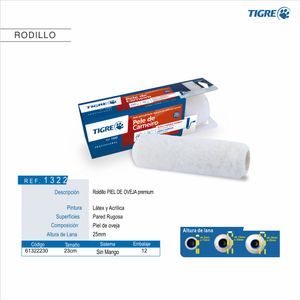 RODILLO LANA SIN MANGO 1322