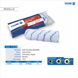 RODILLO MICROFIBRA TIG.1338-23 SIN MANGO
