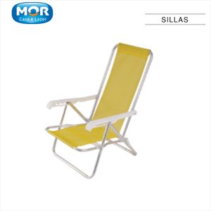 SILLA 4 POSICIONES ALUMINIOAMARILLO