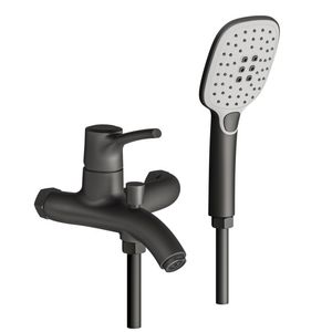 MONOCOMANDO NEGRO PARA DUCHA BAÑERA EXTERNA SOUCHE