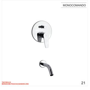 MONOCOMANDO ZOE PARA DUCHA BAÑERA