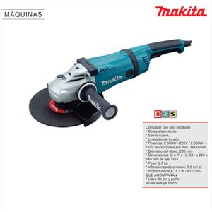 AMOLADORA CON EMBRAGUE 230MM 2600W